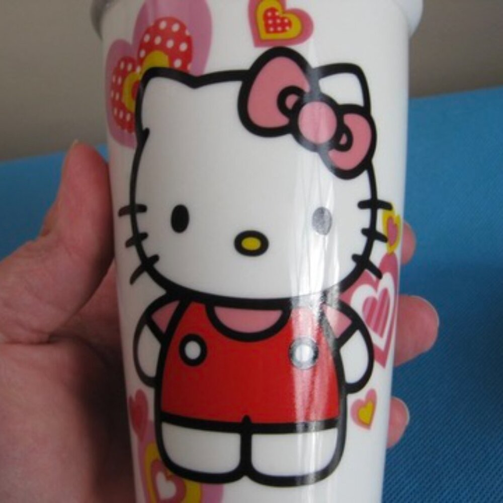 Vintage 2012 Hello Kitty Sanrio Valentine's Day Hearts Ceramic Coffee Cup - Picture 11 of 14